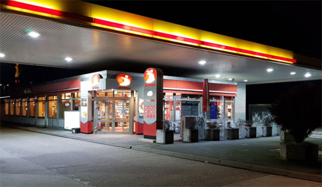 Ducha camper y autocaravana en Gasolinera Shell